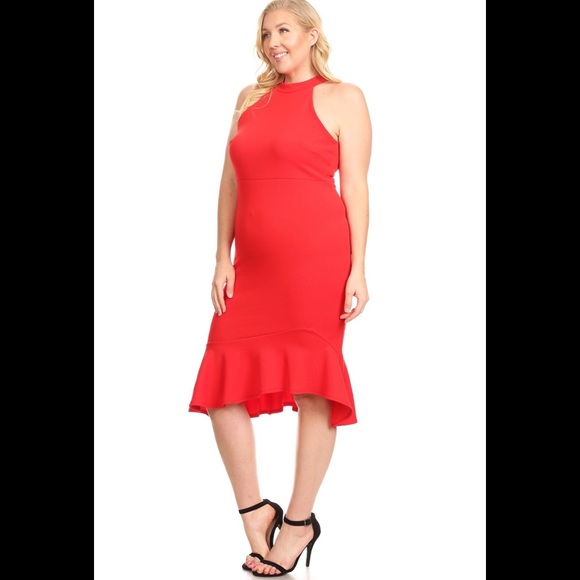 ð¥SOLD OUT!!ð¥Sexy Plus Midi Mermaid Dress - Picture 2 of 4